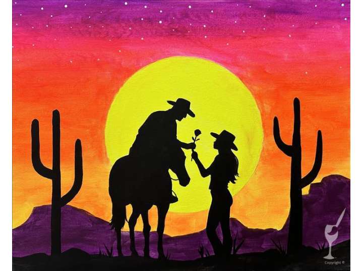 Paint and Sip - Sweethearts at Sunset - Austin | Classpop!
