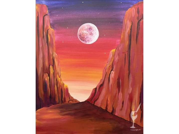 Paint and Sip - Moonlit Desert Sky - Houston | Classpop!