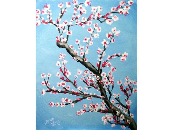 Paint and Sip - Blooming Cherry Blossoms - Orlando | Classpop!