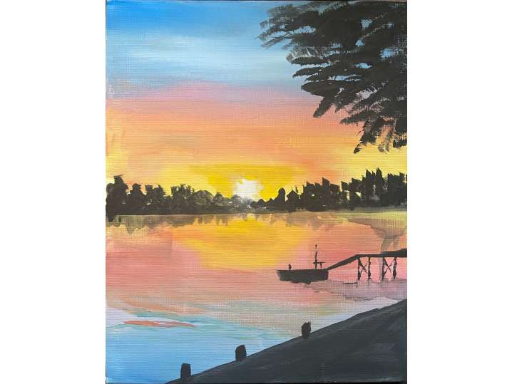Sunset Over Lake