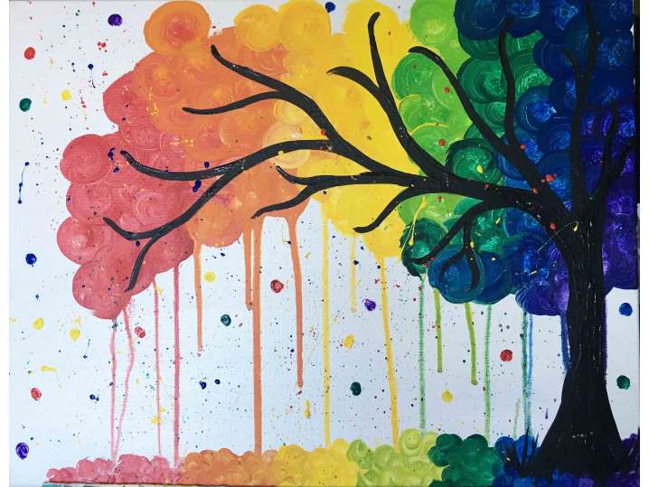 Swirly Rainbow Tree - Houston