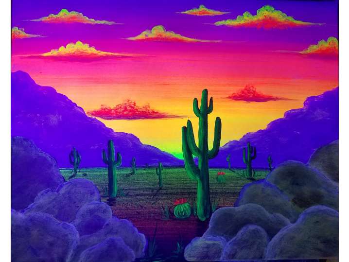Desert Aglow at Dusk (under blacklight) - Nutley
