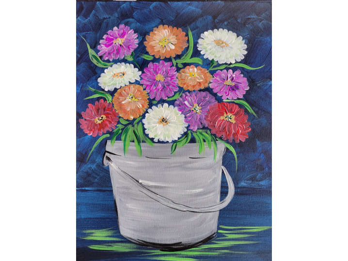 Bucket of Zinnias - Milwaukee