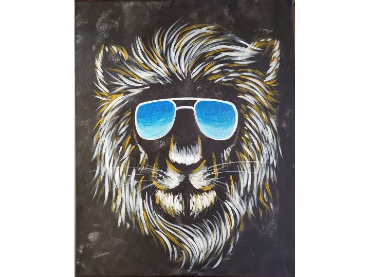 Lion in Aviators - Seattle