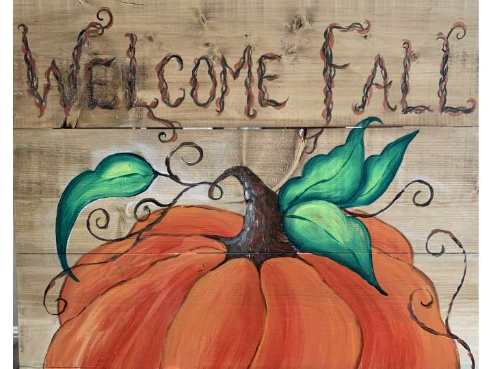 Welcome Fall on Wood - Tyler