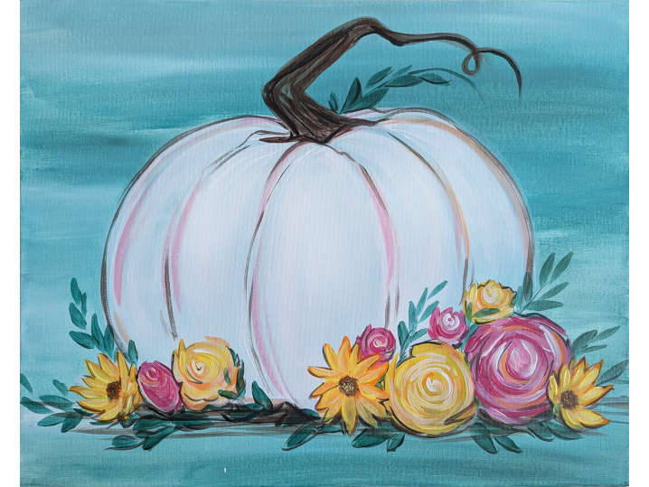 Pumpkin and Bright Flowers - Tyler
