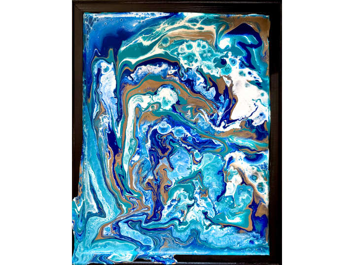 Framed Acrylic Pour - Tyler