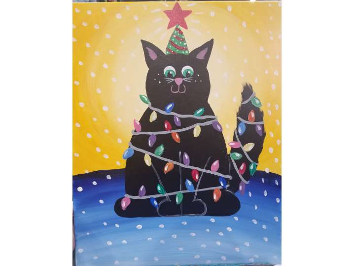 Kitty in Christmas Lights - Woodridge