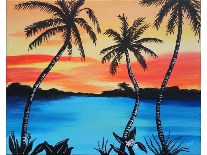 Paradise Palm Silhouette