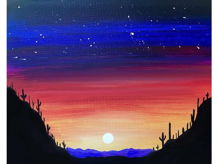 Starry Sunset in the Canyon