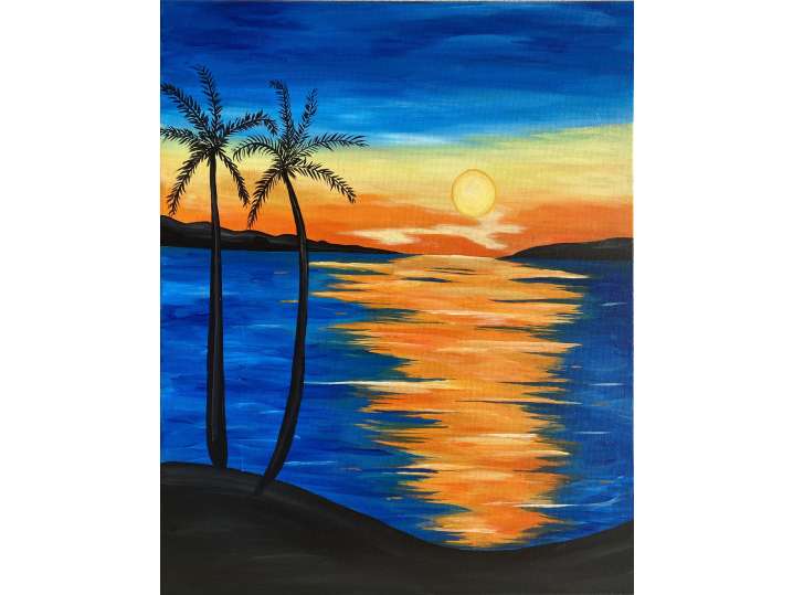 Paint and Sip - Tangerine Tropical Sunset - Sacramento | Classpop!