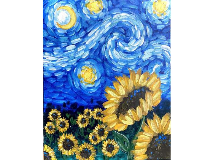 Starry Night Sunflower - Chicago