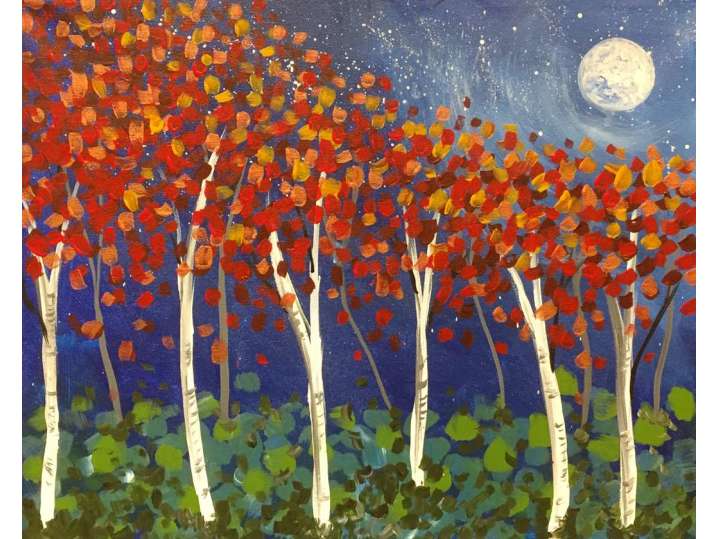 Aspens in the Moonlight - Boston