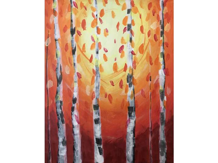 Pretty Fall Birch Trees