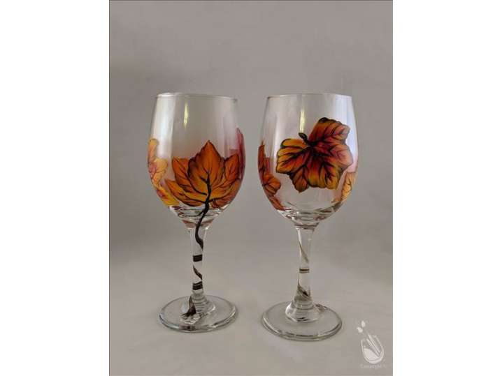 Autumn Wine Glasses