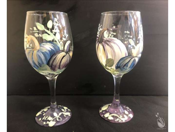 Paint and Sip Your Fall Wine Glasses