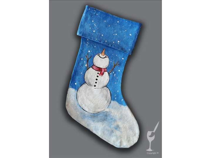 Happy Snowman Stocking for Kids