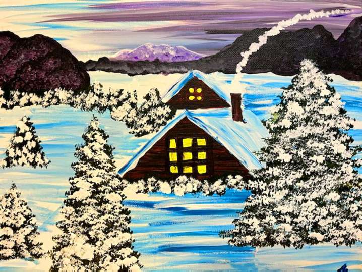 Snowbound Cabin Scene