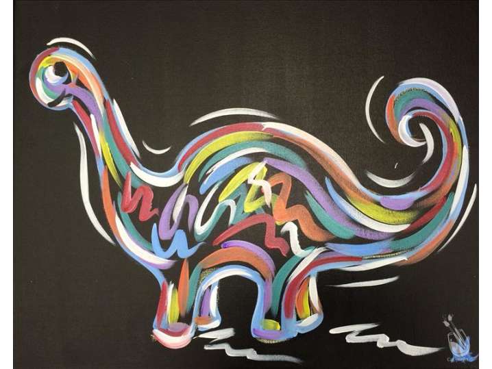 Bold and  Vibrant Dino
