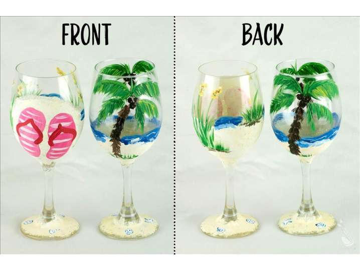 Beachy Wine Glasses