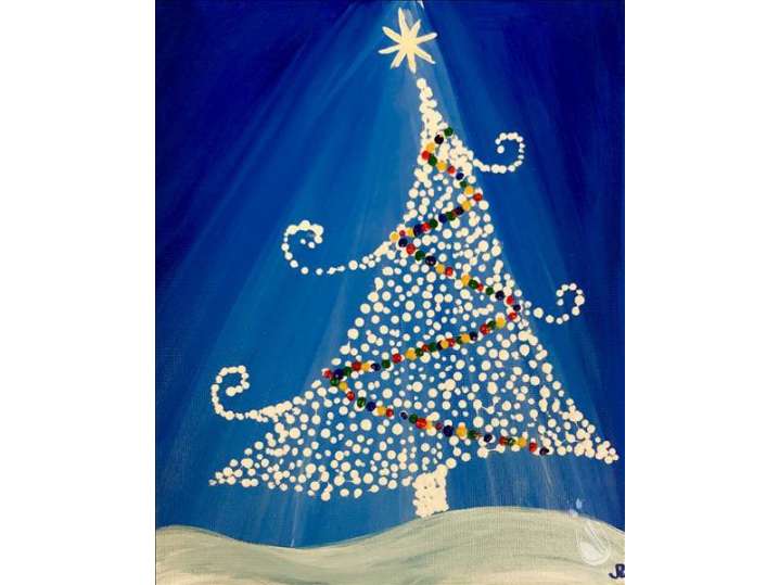 Paint and Sip The Brightest Christmas Tree Colorado Springs Classpop!