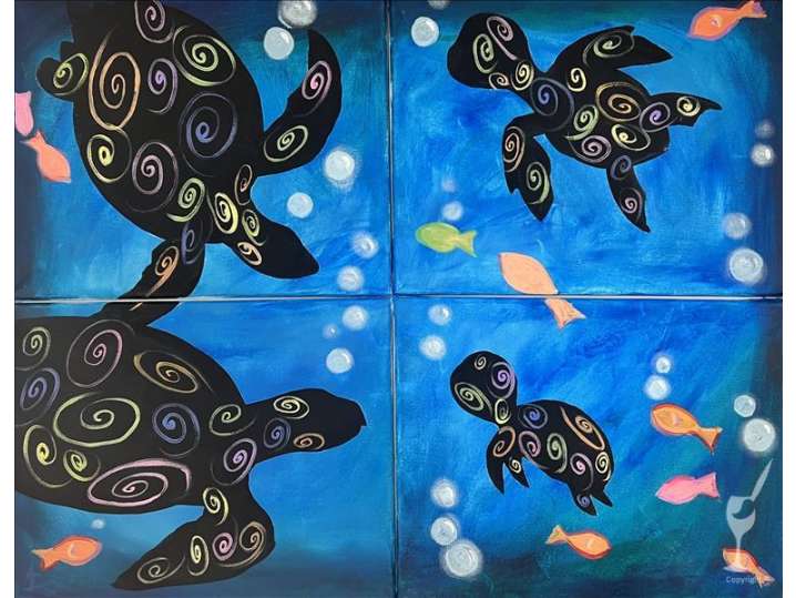 Paint and Sip - Adorable Turtle Family - Colorado Springs | Classpop!