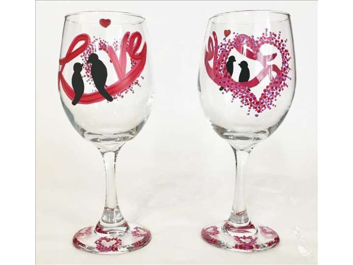 Glassware for Love Birds