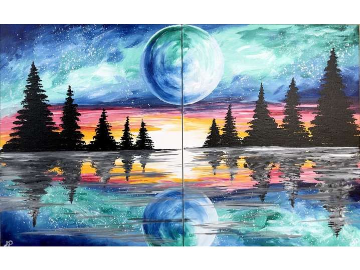 Glittering Moon Reflection