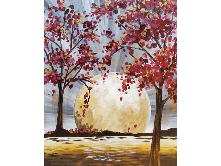 Magenta Tree Moon - Boston