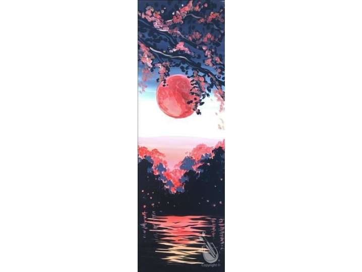 Pink Moon and Blooms