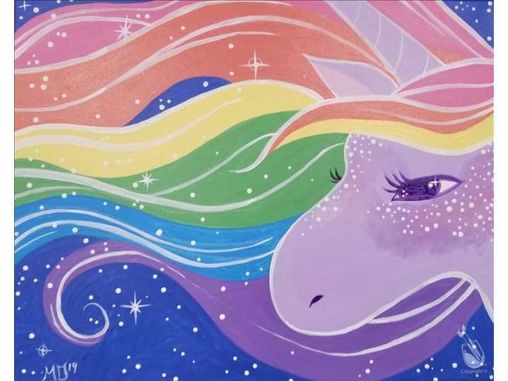 Paint and Sip - Majestic Rainbow Unicorn - Houston | Classpop!
