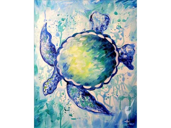 Paint and Sip - Sweet Shelled Swimmer - Houston | Classpop!