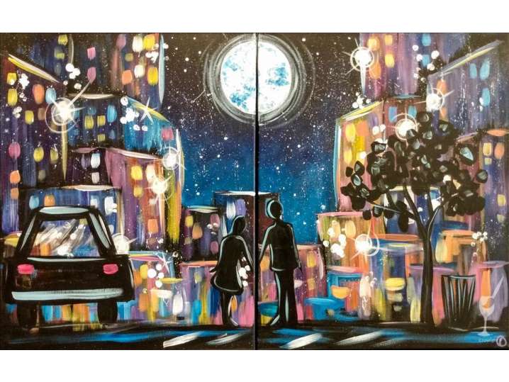 Paint and Sip - The City at Night - Houston | Classpop!
