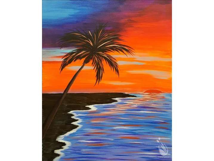 Paint and Sip - Tropical Orange Sunset - Houston | Classpop!