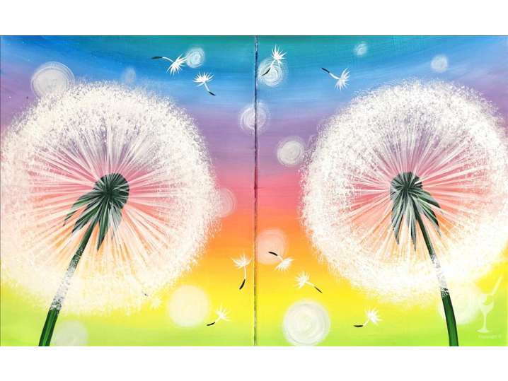 Paint and Sip - Rainbow Wishes - Houston | Classpop!