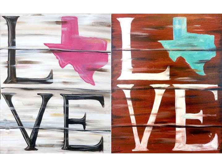 Paint and Sip - Love for Texas - Houston | Classpop!