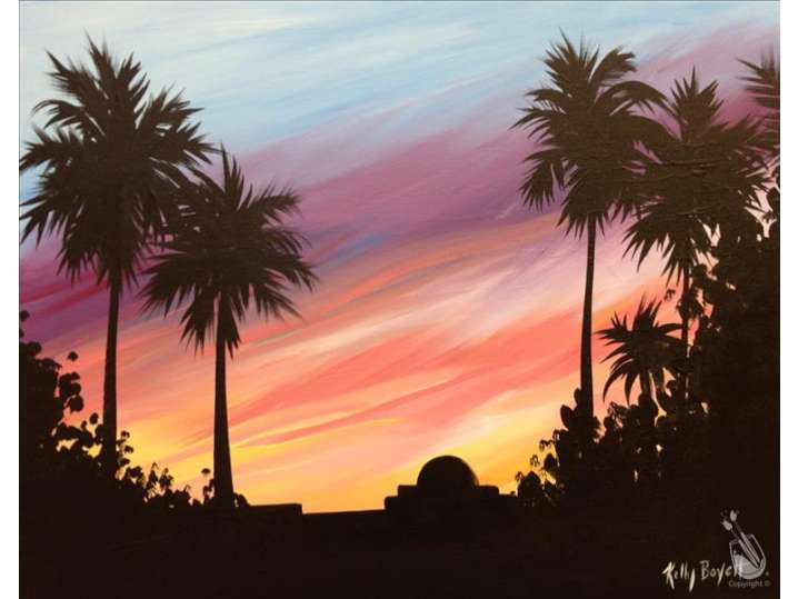 Paint and Sip - Air Brushed Palm - Houston | Classpop!