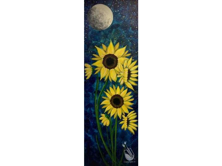 Paint and Sip - Moonlit Sunflowers - Houston | Classpop!