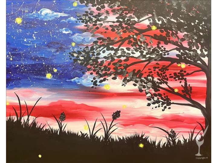 Paint and Sip - Sunset Over America - Houston | Classpop!