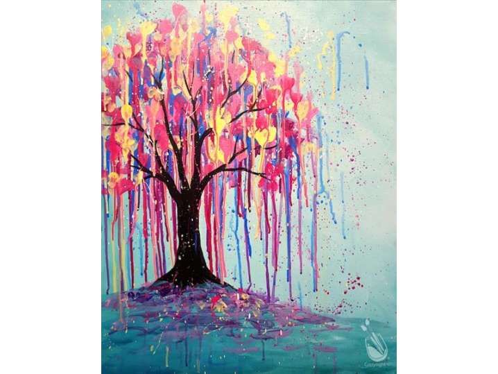 Paint and Sip - Technicolor Willow Tree - Houston | Classpop!