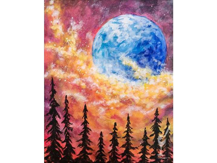 Paint and Sip - Galaxy Over the Forest - Houston | Classpop!