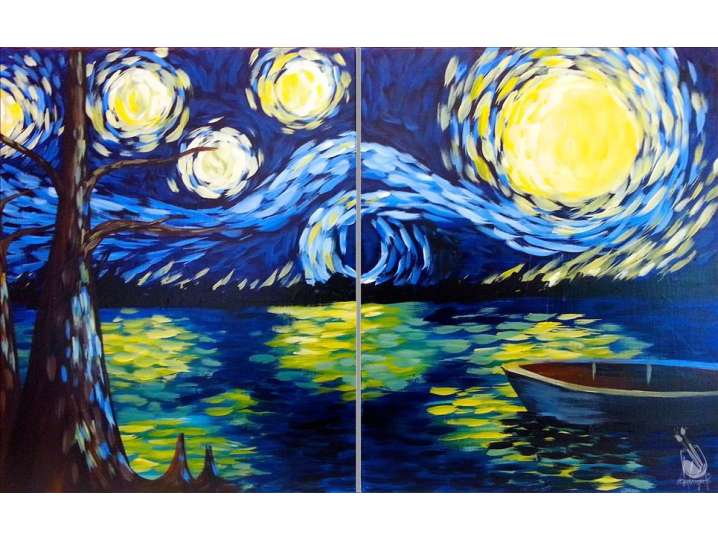 Paint and Sip - Starry Night on the Water - Houston | Classpop!