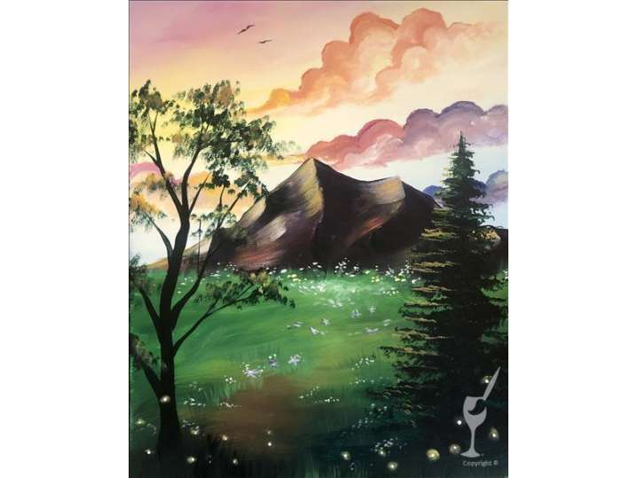 Paint and Sip - Mountainside Summertime - Colorado Springs | Classpop!