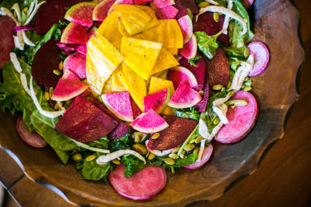 rainbow raw roots salad