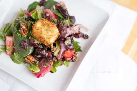 fried goat cheese salad