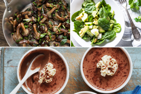 A collage displaying the meals prepared by the chef