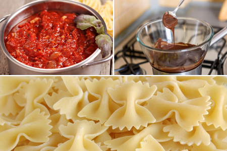 A collage displaying the meals prepared by the chef