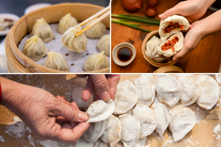 A collage displaying the meals prepared by the chef