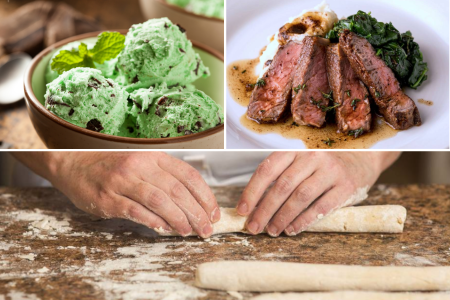 A collage displaying the meals prepared by the chef