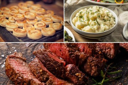 A collage displaying the meals prepared by the chef